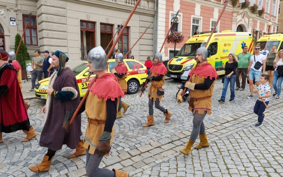Vozy záchranářů na vinobraní