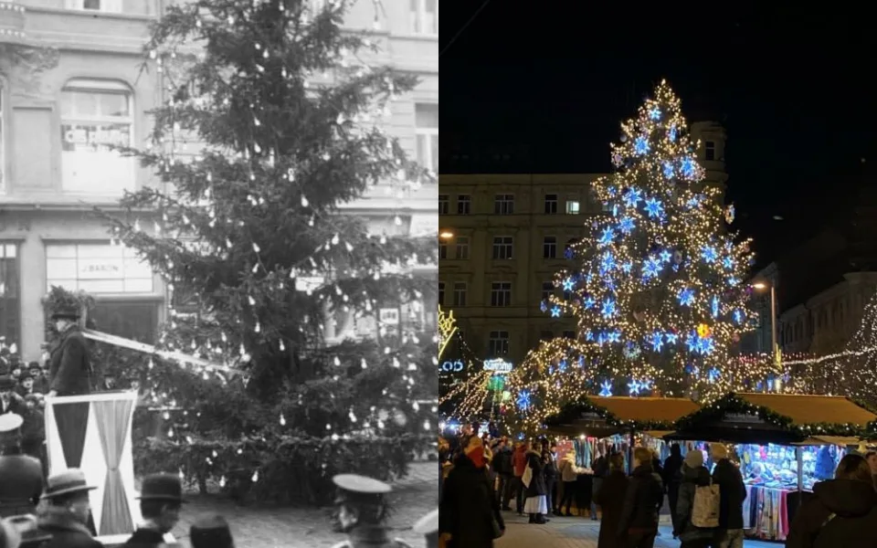 První vánoční strom v Československu se rozsvítil v Brně. Tradice začala záchranou opuštěné holčičky