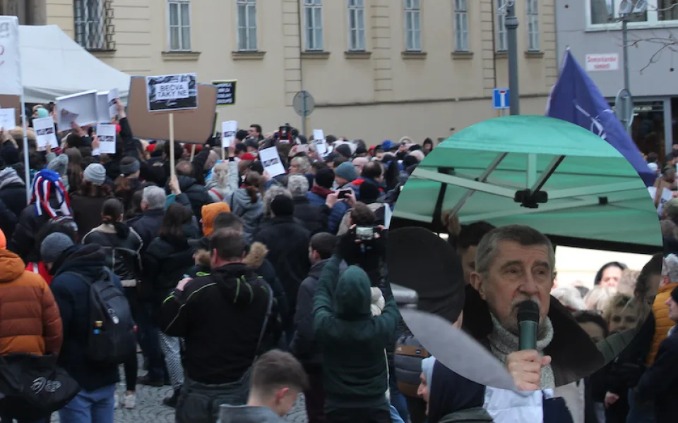 Odpůrci by klidně zvolili i Putina, abych nebyl prezident, hlásal v Brně Babiš