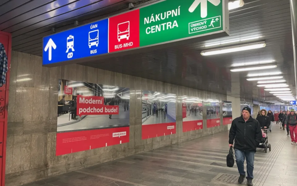 Moderní podchod bude, slibuje Brno. Termín rekonstrukce se ale stále odkládá