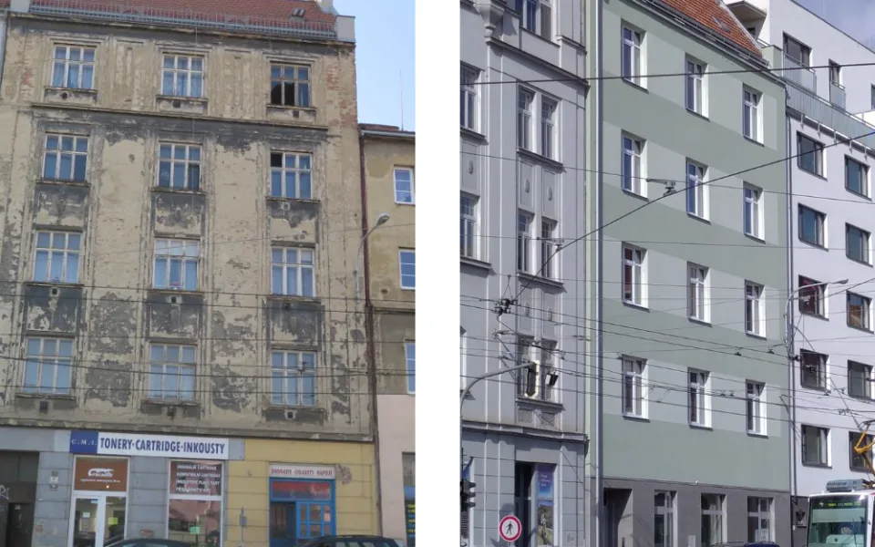 Dům ve Vranovské je po rekonstrukci. Přibylo mu patro navíc a je bezbariérový