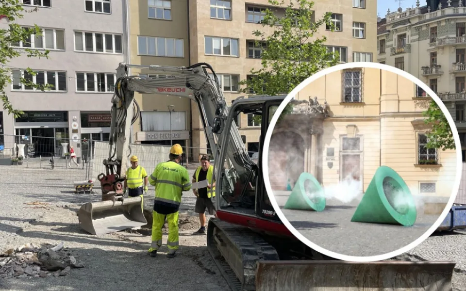 Brno rozkopalo náměstí. Chystá místo pro nový vodní prvek