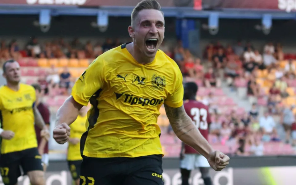 Jakub Šural se raduje z vítězné branky proti sparťanské rezervě