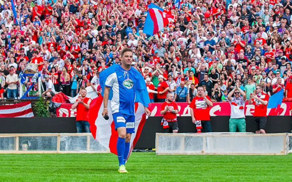 Petr Švancara při rozlučkovém zápase za Lužánkami