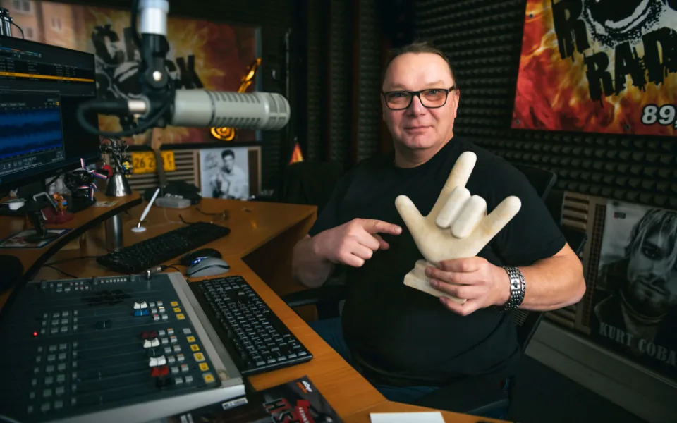 Moderátor Radia Čas Rock Honza Prokeš