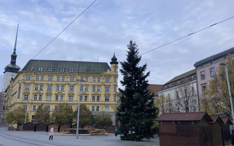 Brno se dočkalo. Na náměstí Svobody lidé obdivují vánoční jedli