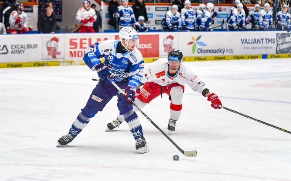 Kometa ztratila moravské derby. Padla na ledě Olomouce