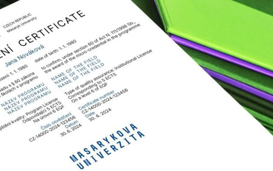 Masarykova univerzita má novou formu celoživotního vzdělávání s mikrocertifikáty. Zlepší šance na trhu práce