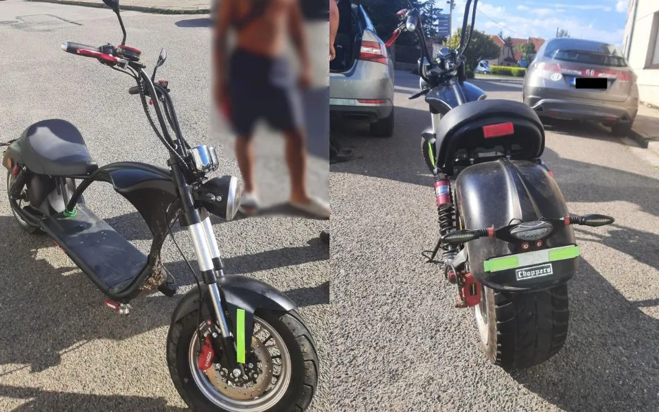 Polonahý mladík bez helmy se proháněl na dvoukolovém mopedu. Netušil, že potřebuje řidičák