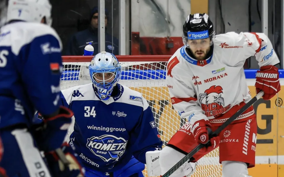 Kometa prohrála moravské derby. Olomouc v Brně zvítězila 4:1