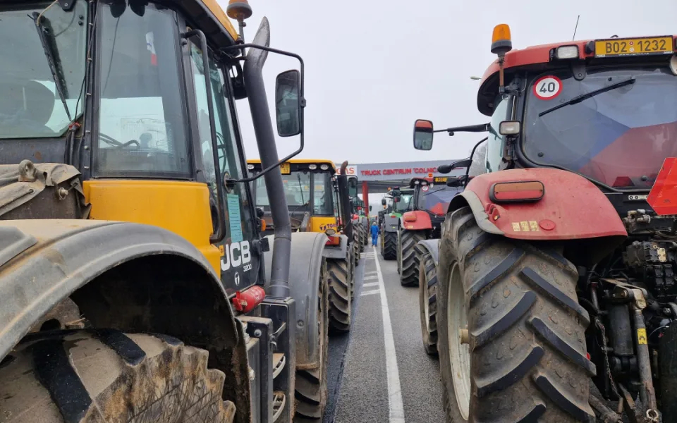 Na přechodu v Hodoníně protestovali zemědělci z Česka, Slovenska, Maďarska i Rakouska