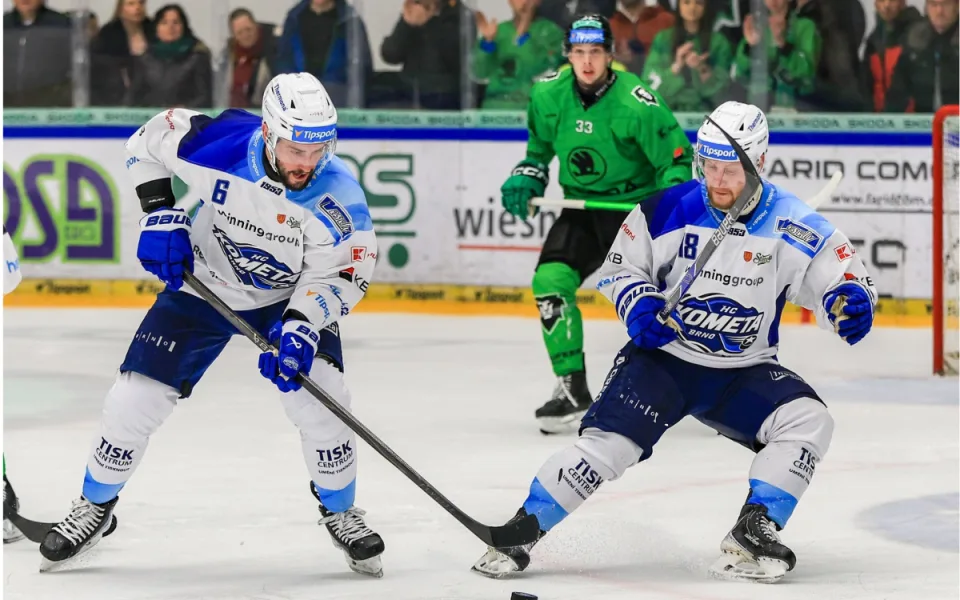 Zábranský řídil čtyřmi body obrat a výhru Brna 4:3 na ledě Mladé Boleslavi