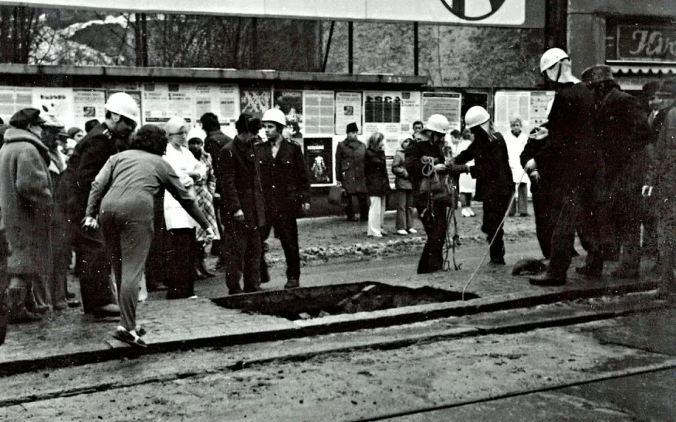 Archivní fotografie jihomoravských hasičů.