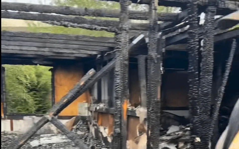 Foto z místa požáru