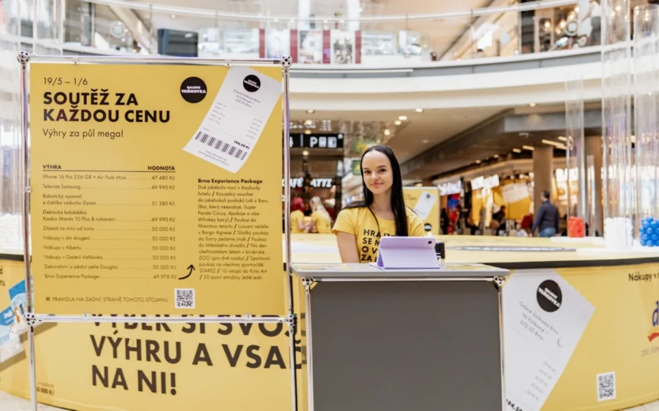 Každá účtenka může vyhrát. Galerie Vaňkovka chystá soutěž o ceny za půl milionu.