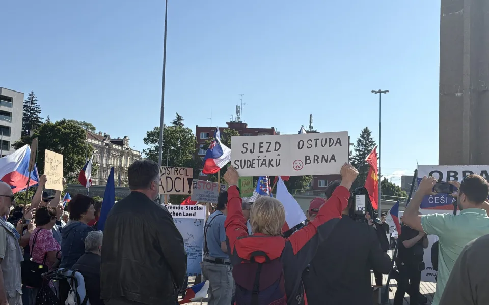 Ilustrační fotografie z protestu proti sjezdu