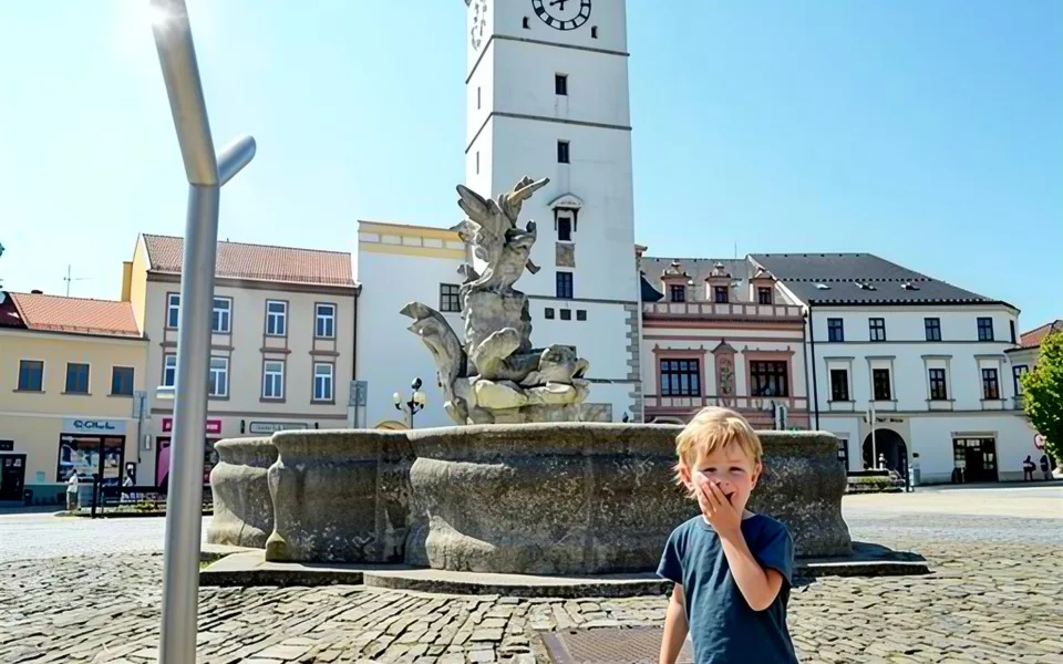 V centru Vyškova instalovali mlžítka. Lidem mají ulevit od letního vedra